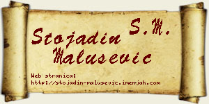 Stojadin Malušević vizit kartica